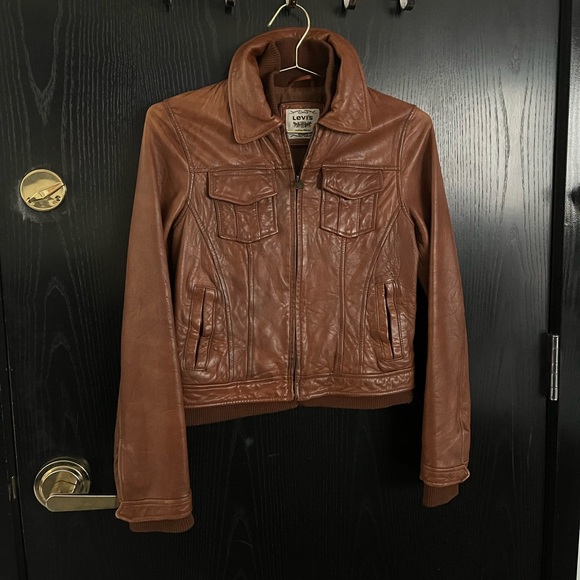 Levi's Genuine Vintage Leather Jacket S Small - Picture 6 of 15
